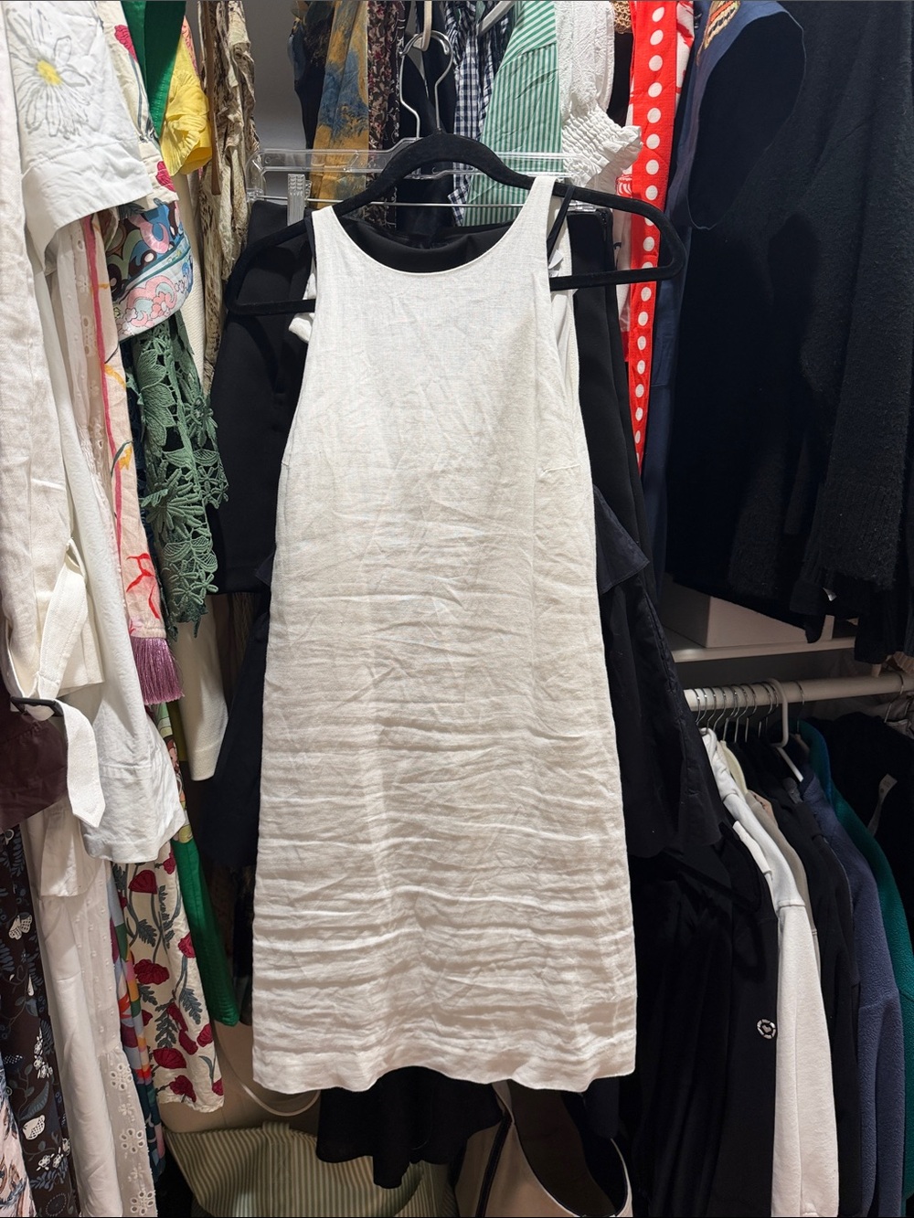 & Other Stories White Linen Mini Tank Dress